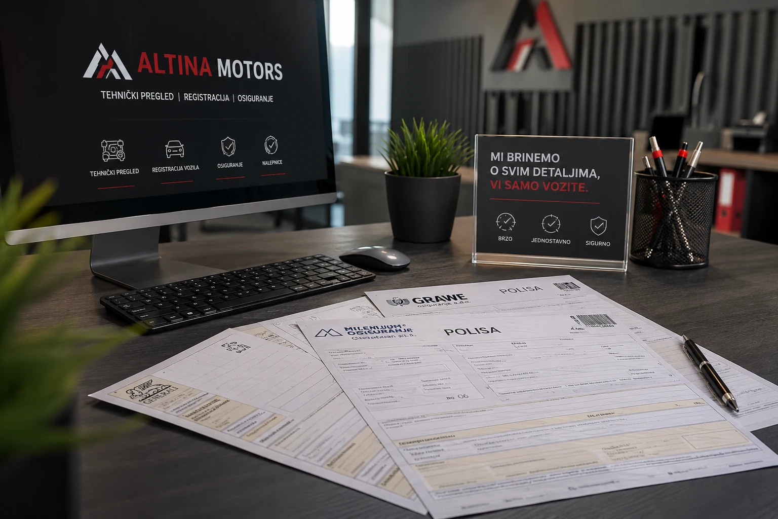 Polisa osiguranja i obrada registracije vozila u Altina Motors Zemun